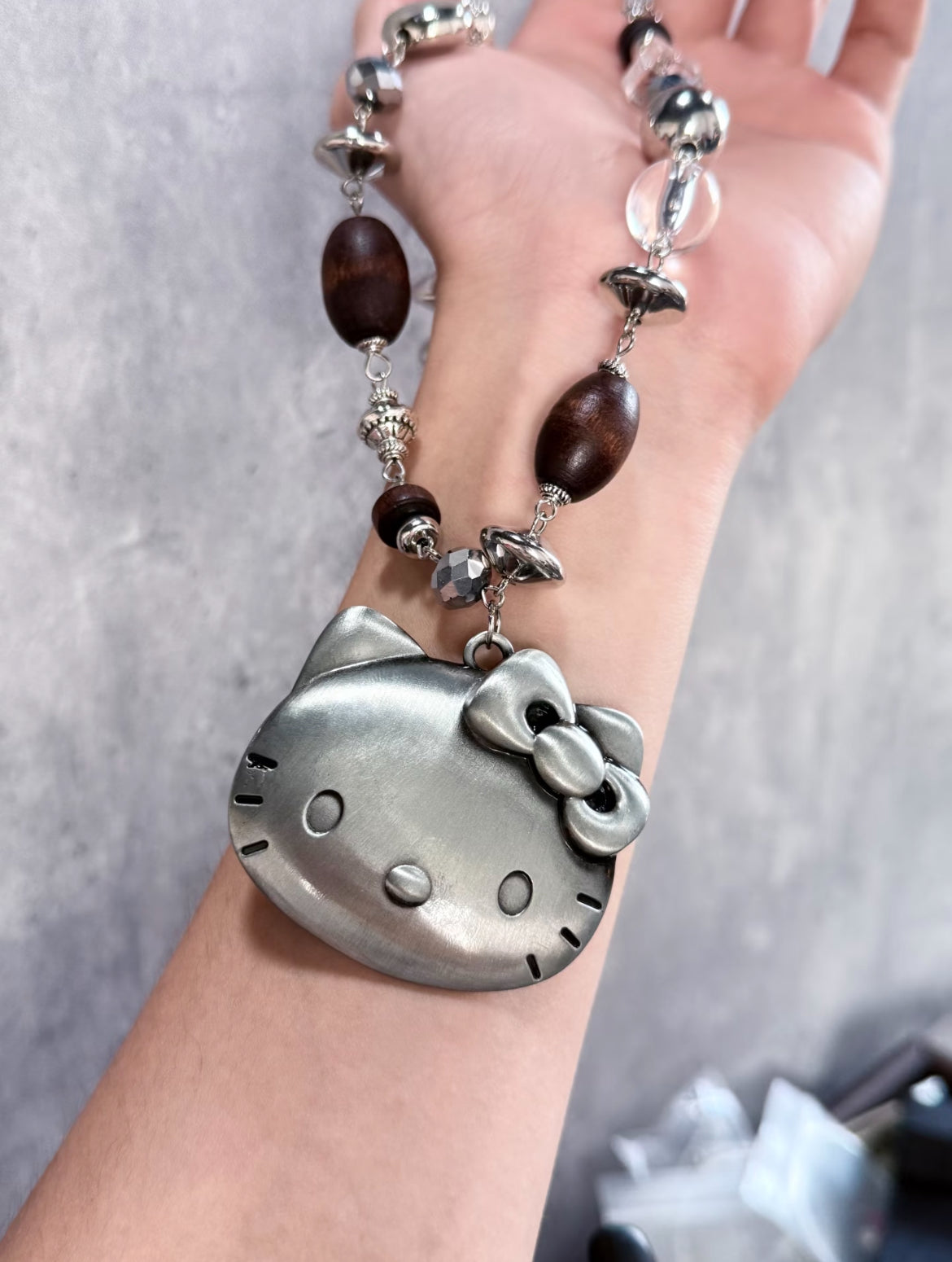 Sweet steel Kitty Necklace