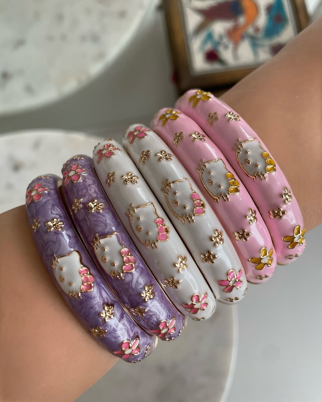 Kitty Charm Bangles