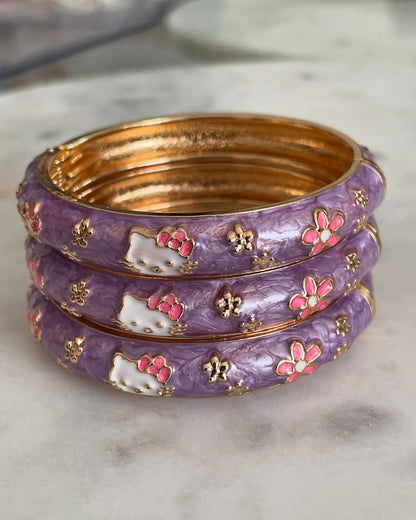 Kitty Charm Bangles