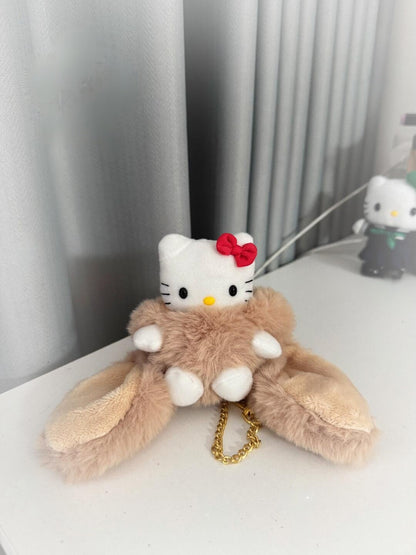 Kitty Bunny Plushie Keychain