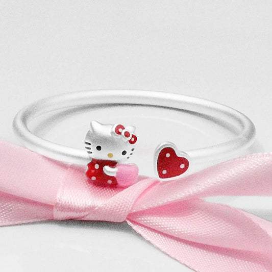 Kitty Love Charm Bangle Bracelet