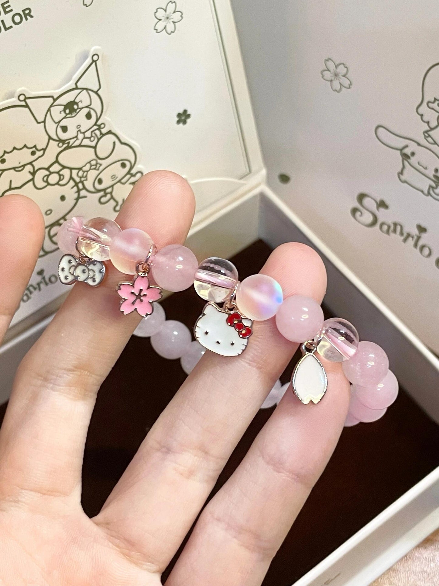 Kitty Beads Charm Bracelet