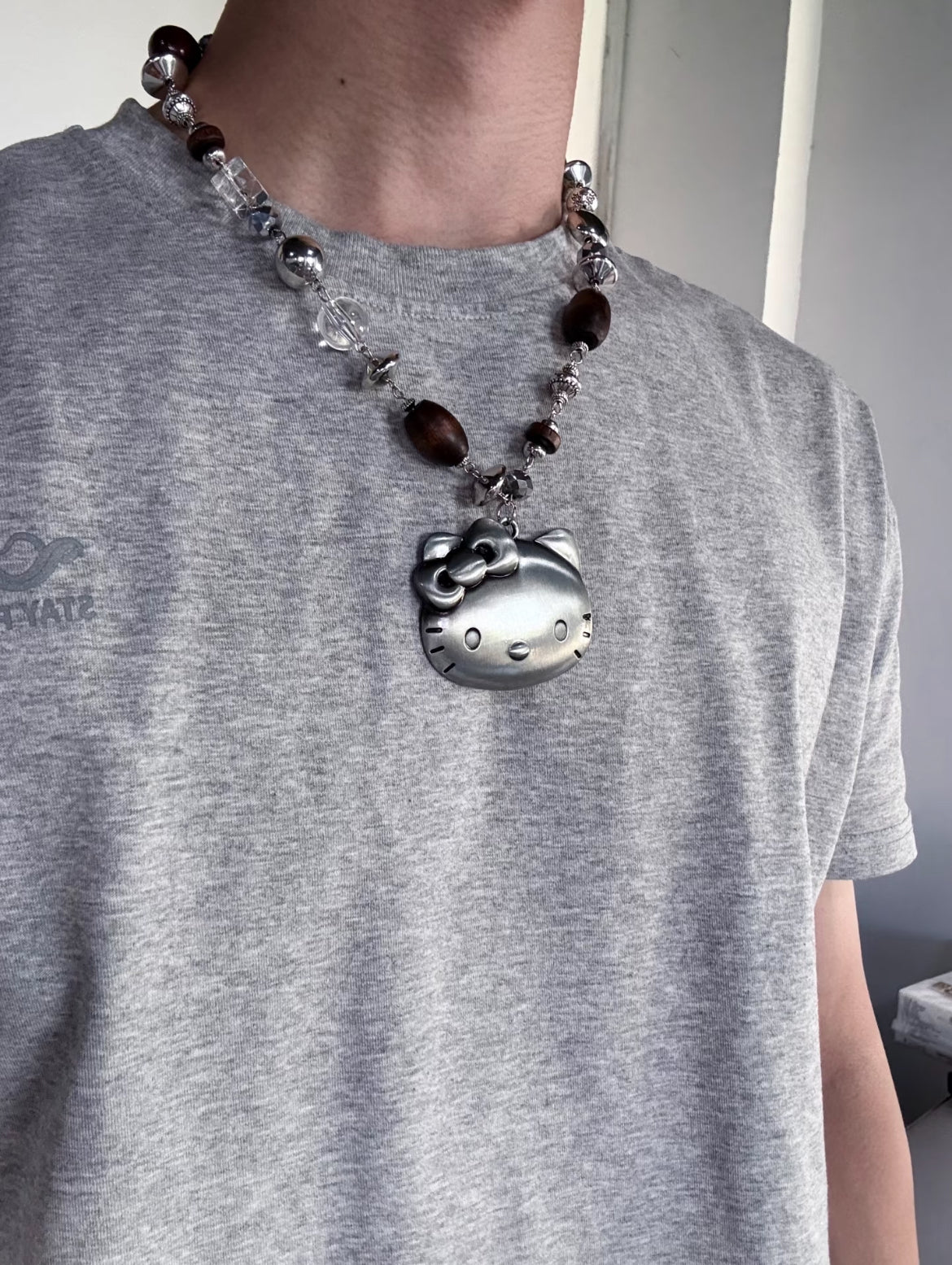 Sweet steel Kitty Necklace