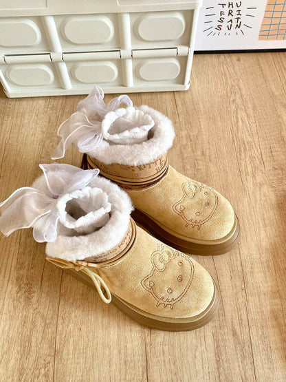 kitty Charm Fur Boots