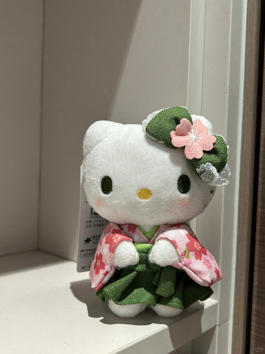 Sakura Kimono Kitty Plushie Keychain
