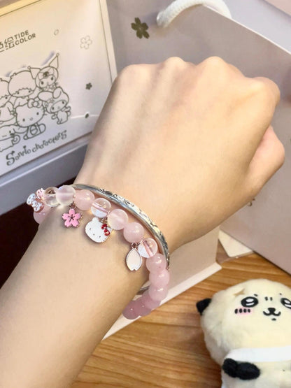 Kitty Beads Charm Bracelet