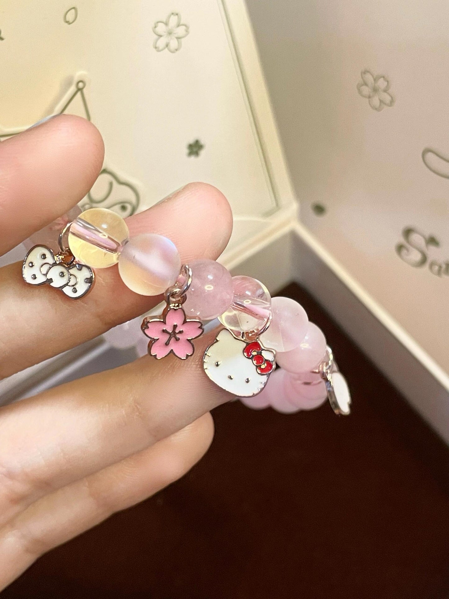 Kitty Beads Charm Bracelet