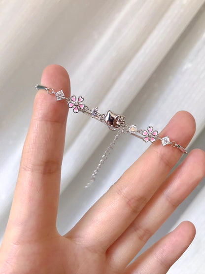 Sakura Bloom Kitty Bracelet