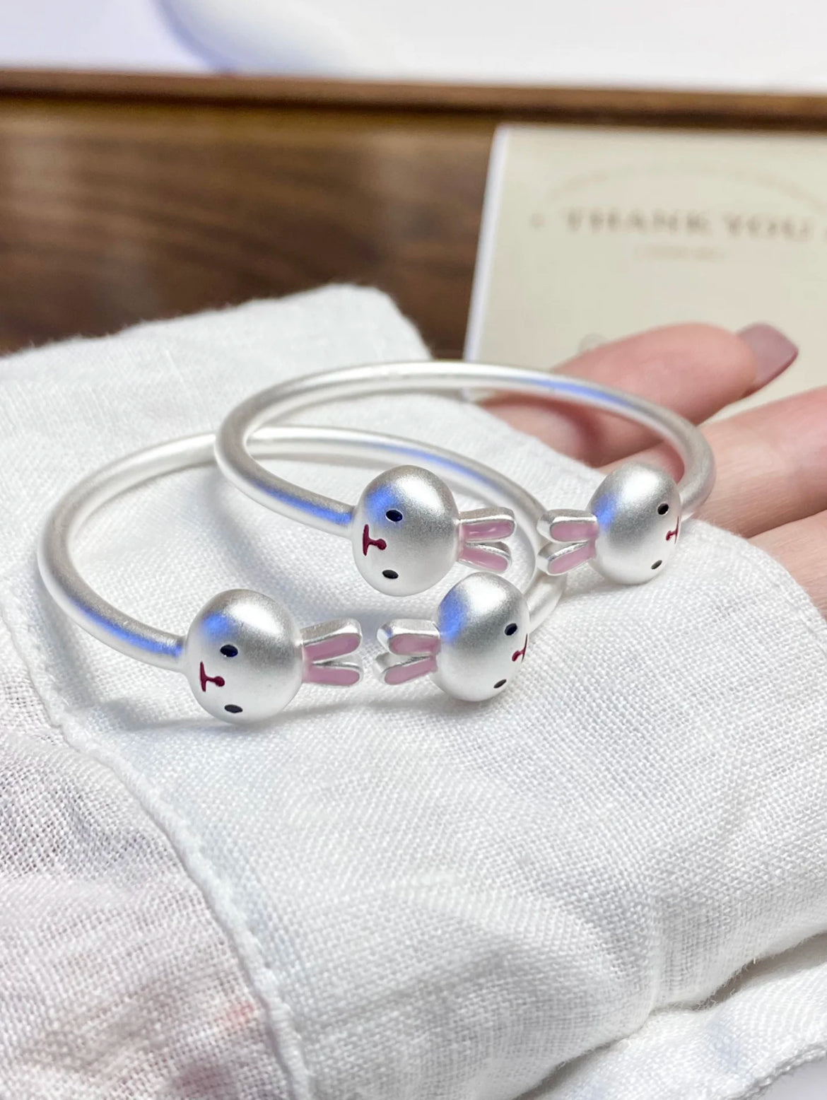 Bloomy Bunny Bangle Bracelet