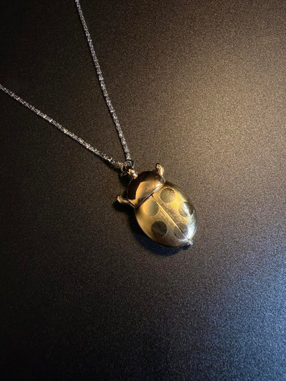 Ladybug Clock Necklace