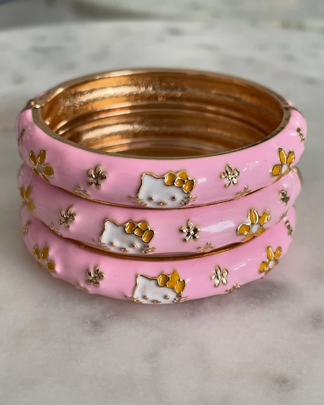 Kitty Charm Bangles
