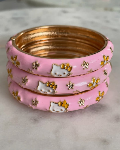 Kitty Charm Bangles