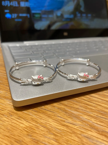 Kitty Charm Wings Bracelet