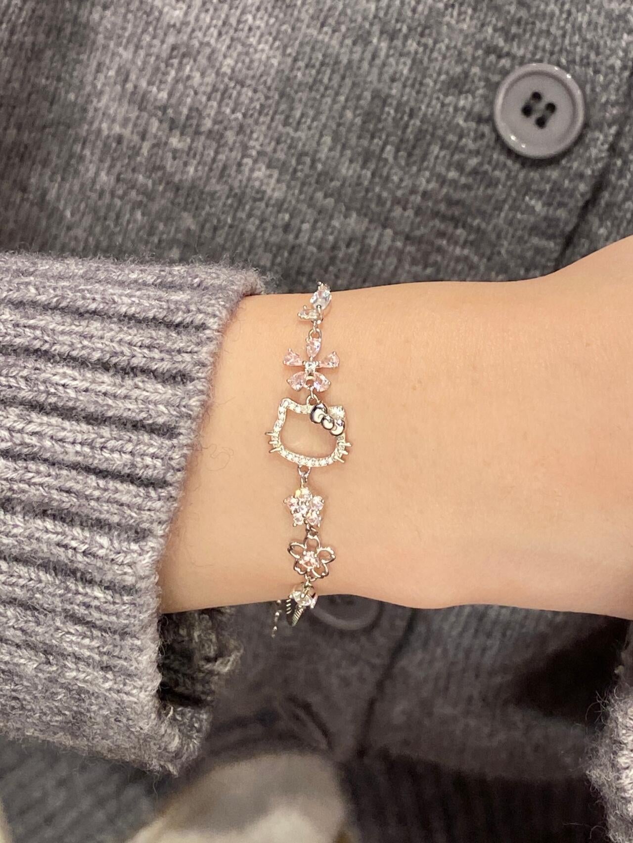 Kitty Starflower Charm Bracelet