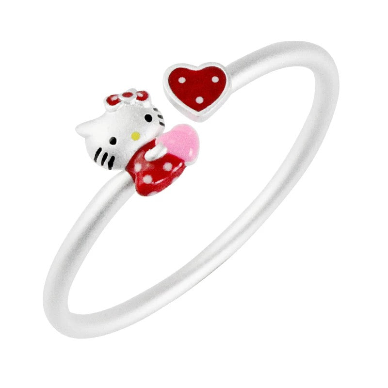 Kitty Love Charm Bangle Bracelet