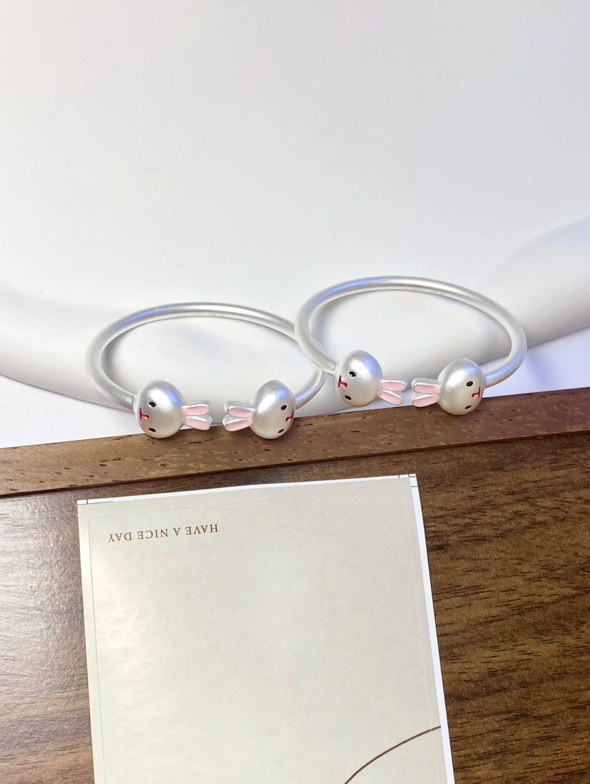 Bloomy Bunny Bangle Bracelet