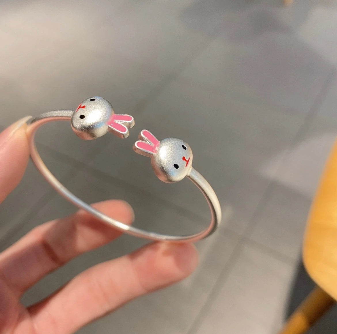 Bloomy Bunny Bangle Bracelet