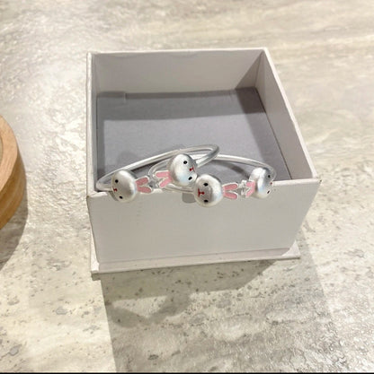 Bloomy Bunny Bangle Bracelet