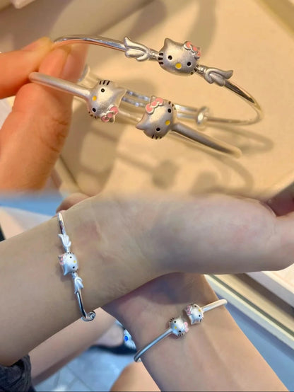 Kitty Charm Wings Bracelet