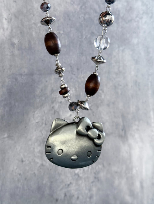Sweet steel Kitty Necklace