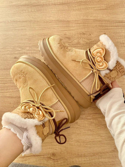 kitty Charm Fur Boots