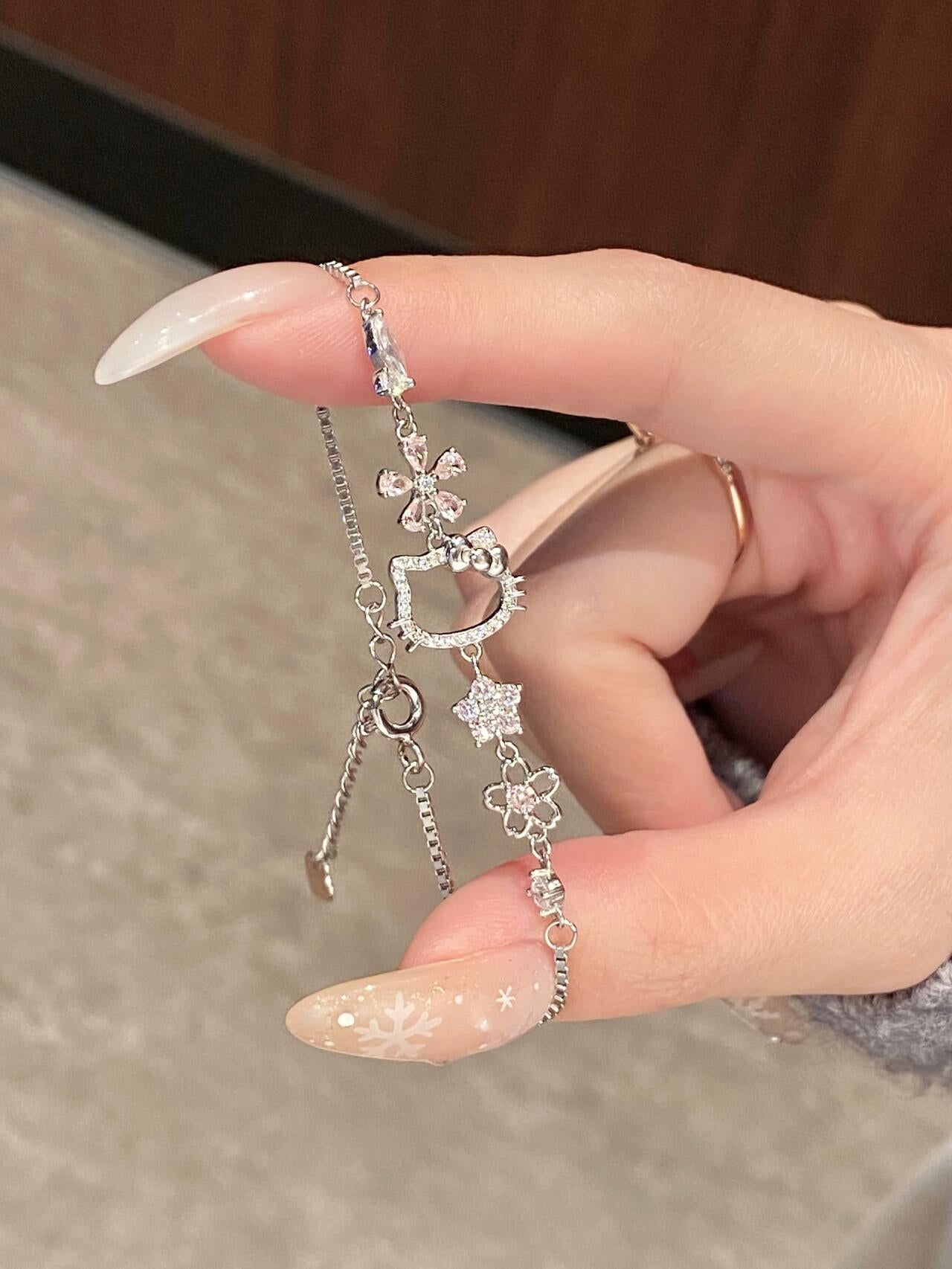 Kitty Starflower Charm Bracelet