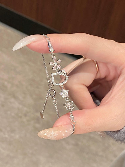 Kitty Starflower Charm Bracelet