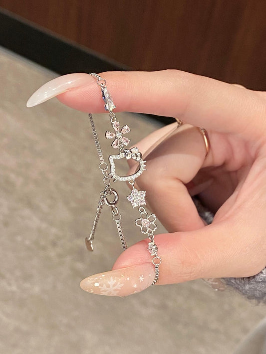 Kitty Starflower Charm Bracelet